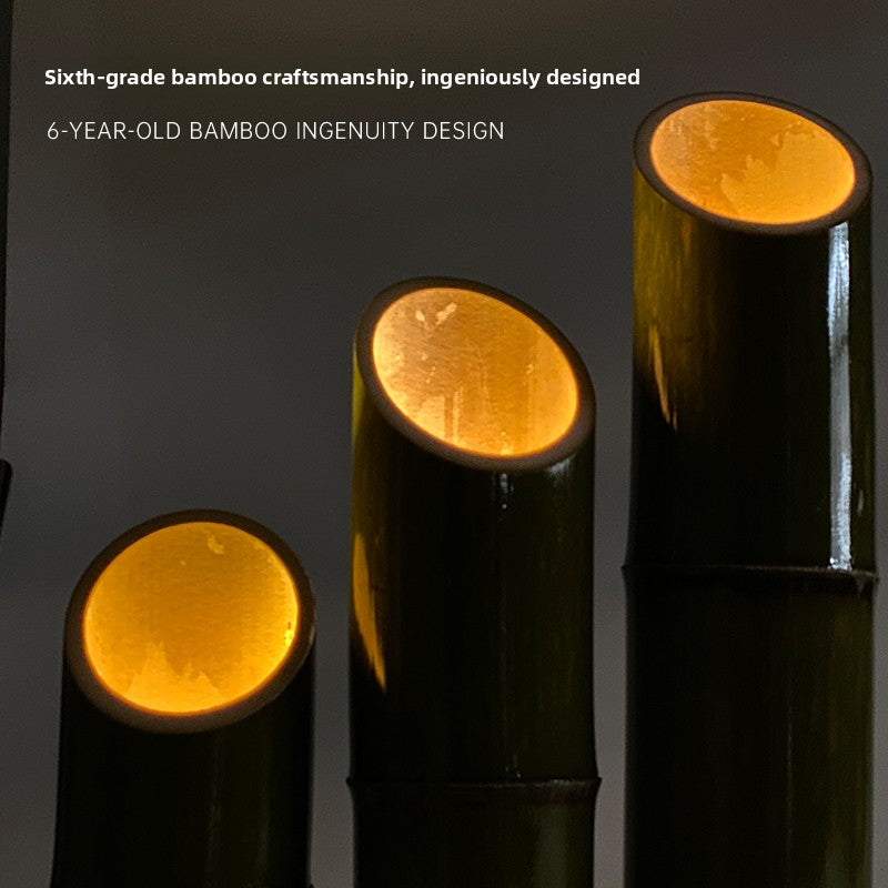 Luminous Bamboo Light Solar Outdoor Waterproof Garden Landscape Hollow Carving Modeling Decorative Lawn Bamboo Tube Light