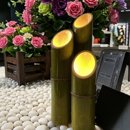 Luminous Bamboo Light Solar Outdoor Waterproof Garden Landscape Hollow Carving Modeling Decorative Lawn Bamboo Tube Light