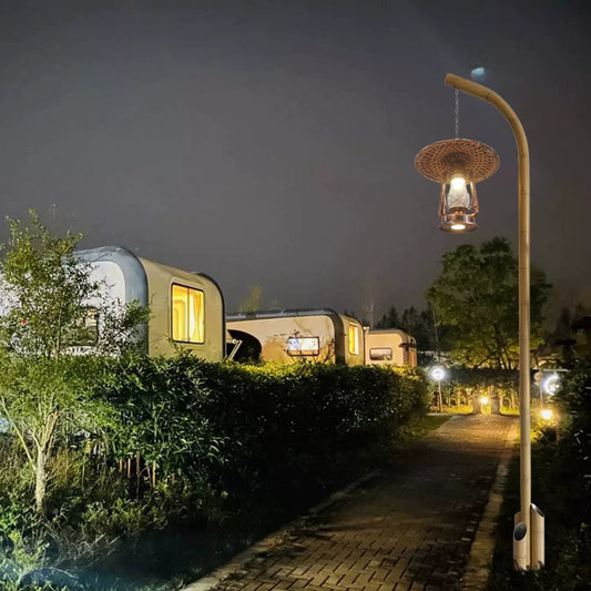 Imitation bamboo street lamp Bamboo tube lamp Outdoor waterproof high pole Garden landscape modeling Scenic spot decoration luminous simulation bamboo lamp