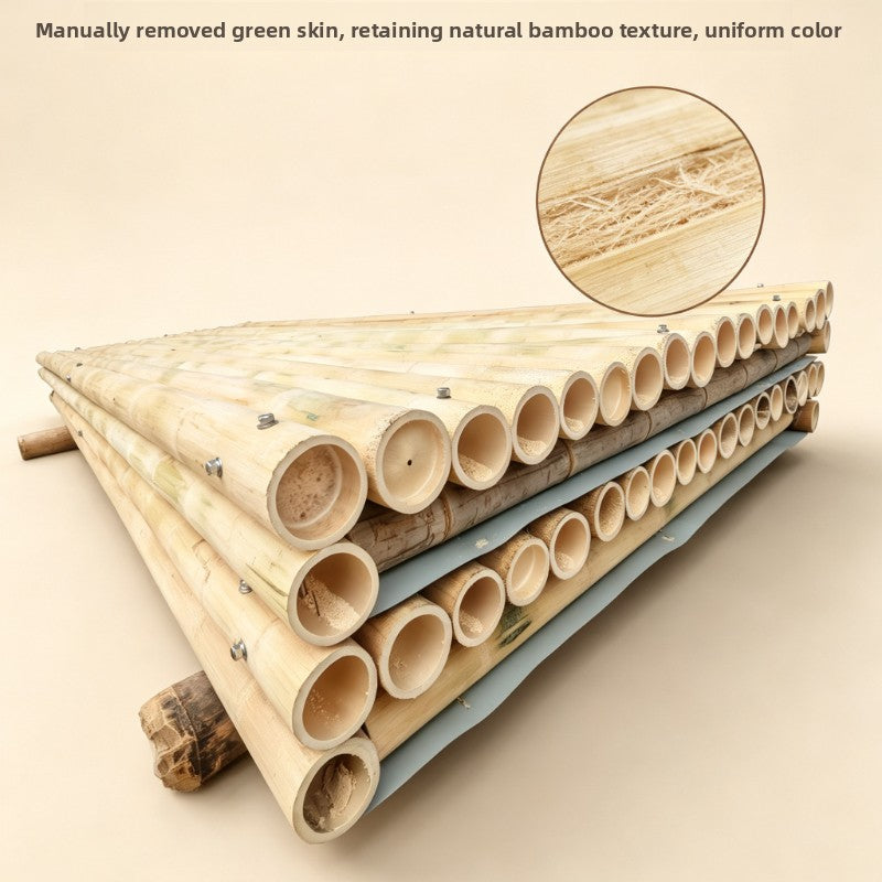 Go to the green-skinned bamboo raft, double-layer reinforcement of stainless steel bolts, scenic spot sightseeing and drifting bamboo row source factory customization