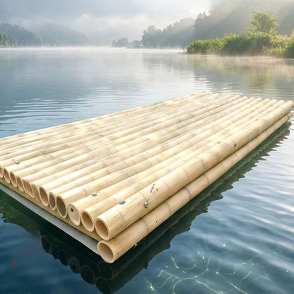 Go to the green-skinned bamboo raft, double-layer reinforcement of stainless steel bolts, scenic spot sightseeing and drifting bamboo row source factory customization